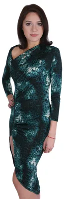 Produktbild von John Zack Flaschengrünes Kleid mit Tiermotiv John Zack M