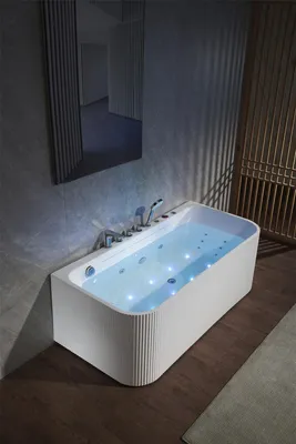 Produktbild von Badewanne Whirlpool Massagedüsen Led Ergonomisch Entspannung Wanne