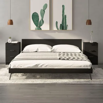 Obrázek produktu pro vidaXL Noční stolky 2 ks černé 40x36x65 cm