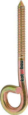 Obrázek produktu pro KOTARBAU® Hák na houpačku M12 závit do dřeva šroub do dřeva stropní trám hák hák na zavěšení křesel houpací sítě šroubovací hák pro bezpečnostní houpačku žlutý