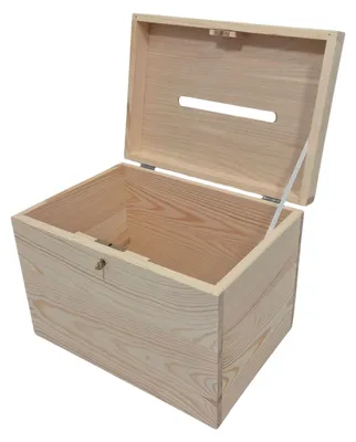 Image de Coffre à enveloppes en pin, bas