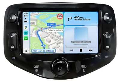 Image de Autoradio pour Peugeot 108 Toyota Aygo Citroën C1 2015-2021 Wireless CarPlay Android Auto WiFi GPS Navi RDS DSP DAB+ BT 7 pouces 2+64 Go Android