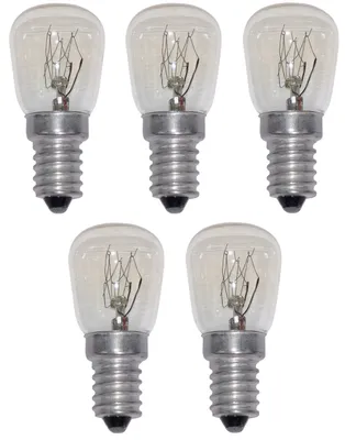 Produktbild von 5 Stück Kühlschrankbirne Kühlschranklampe E14 15W klar 230V Leuchtmittel