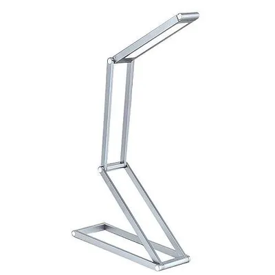 Produktbild von LED Tischleuchte klappbar, praktische Lampe für Lesen, Büroarbeit, mit Akku, wiederaufladbar, dimmbar, Länge 20cm, silver anthrazit