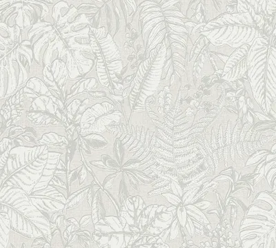 Produktbild von Daniel Hechter Dschungeltapete tropische Tapete Vliestapete grau weiß 10,05 m x 0,53 m