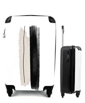 Produktbild von MuchoWow® Koffer Handgepäck Trolley Rollkoffer Kleine Reisekoffer mit 4 Rollen - Linie - Gestaltung - Pastell - Cabin Size < 55x40x23 cm & 55x40x20 cm - Fotokoffer - Kabinenkoffer - Boardgepäck - Reise-Box - Reisekoffer - Reisegepäck - Koffer mit Bild - Trolley für Kinder