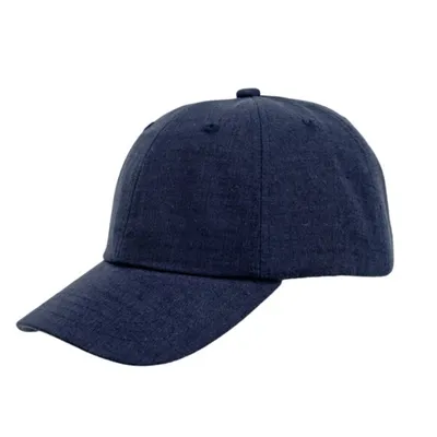 Balke Baseballcap aus Leinen-Baumwollmix in blau