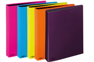 Produktbild von Pagna Ringbuch A4 Trend, A4, Karton, Blau, Orange, Pink, Violett, Gelb, 260 mm, 35 mm, 320 mm