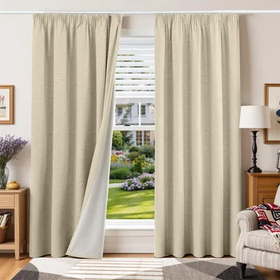 Obrázok produktu pre Zatemňujúce závesy 100% nepriehľadné - 2-dielne - 245 x 160 cm - tepelne izolačné