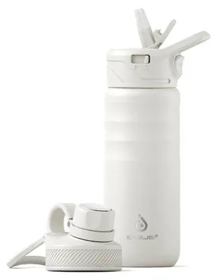 Obrázek produktu pro Izolovaná beztrubková láhev na vodu, 540 ml, nerezová ocel, dvojitá stěna, nepropustná, sportovní láhev se šroubovacím uzávěrem, 18 oz, bílá
