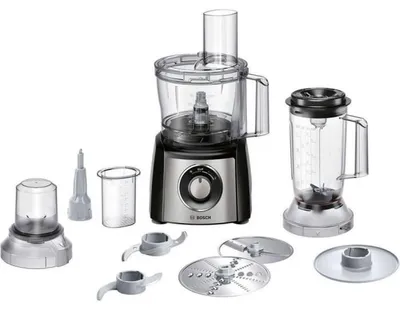 Produktbild von Bosch MCM 3501 M Foodprozessor, 800 Watt, 2,3 l Behälter, Standmixeraufsatz, 3 Geschwindigkeiten, Universalzerkleinerer-Zubehör