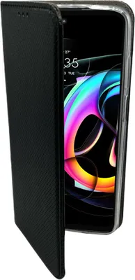 Obrázok produktu pre Elegantný knižkový obal Smart Magnet kompatibilný s MOTOROLA MOTO EDGE 20 PRO Kožený optický peňaženkový obal knižkového štýlu Black