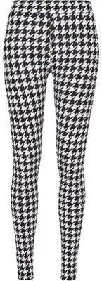 Zdjęcie produktu dla Legginsy URBAN CLASSICS TB4771 CZARNY HOUNDSTOOTH rozmiar: S