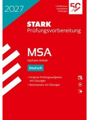 Immagine prodotto di STARK Deutsch - MSA (Mittlerer Schulabschluss) 2027 Sachsen-Anhalt - Prüfungsvorbereitung
