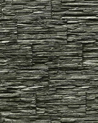 Produktbild von EDEM 1003-34 Tapete Steintapete Naturstein Bruchstein hochwaschbar schwarz grau