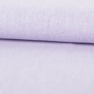 Produktbild von Leinenstoff Meterware Baumwollstoff Chambray Fischgrät flieder 1,38m