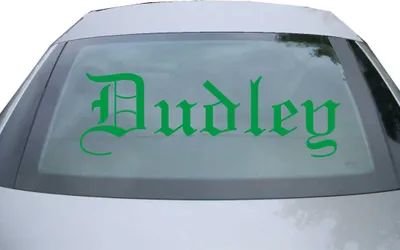 Produktbild von Indigos UG - Aufkleber Heckscheibe & Motorklappe DE6619 - grün - 600x194 mm - Dudiley - Auto Scheiben Fenster Heckklappe Tuning Racing JDM - Die cut