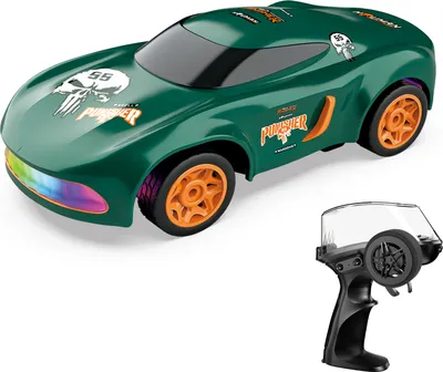 Zdjęcie produktu dla Mini samochód zdalnie sterowany, 2,4 GHz, 4WD, szybki samochód sportowy do driftu w skali 1:64, z oświetleniem LED, zabawka elektryczna na akumulator, prezent urodzinowy dla chłopców, dziewczynek i dzieci
