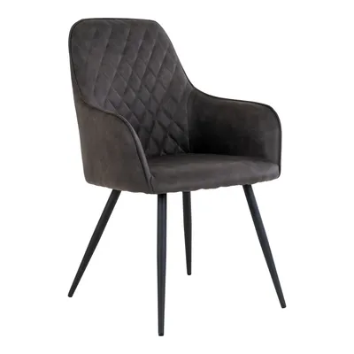 Produktbild von Esszimmerstuhl >Harbo< (2er-Set) in Grau, Vintagelederoptik - 57x87x65cm (BxHxT)