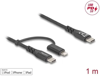 Produktbild von Delock USB Kabel 2 in 1 USB Type-C™ zu USB Type-C™