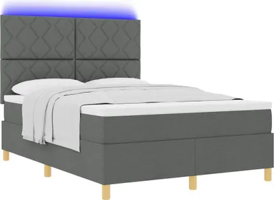 Produktbild von Boxspringbett mit Matratze Dunkelgrau 140 x 190 cm Stoff