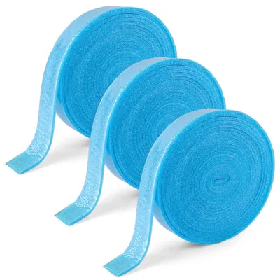 Randdämmstreifen, 3 Rollen, 5 cm x 5 mm x 10 m, Blau, selbstklebend