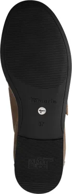 Produktbild von Tamaris Damen Riemchenballerina aus Leder flach mit T-Strap 1-22123-46, Größe:37 EU, Farbe:Beige