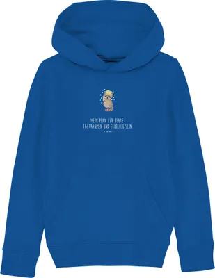 Produktbild von Mr. & Mrs. Panda Kinderpullover Waschbär 7-8 Jahre (122/128) - Royal Blue - Geschenk, Kinderbekleidung, Seifenblasen, Pulli, Hoodie, Pullover, Lustige Sprüche, Tagträumen