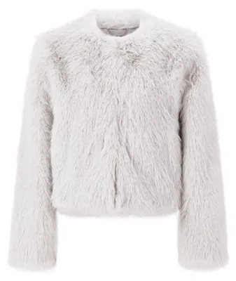 Produktbild von Rich & Royal (4) Cropped faux rabbit fur jacket, silver 995 995 38