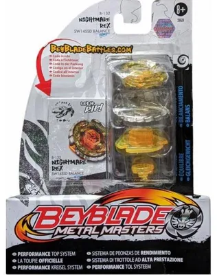 Image de Toupie beyblade metal masters nightmare rex avec lanceur - type equilibre - hasbro b-132
