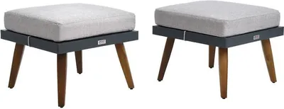 Produktbild von Gartenhocker Sitzhocker Hocker2er Set Gartenmöbel Balkonmöbel Outdoor Anthrazit
