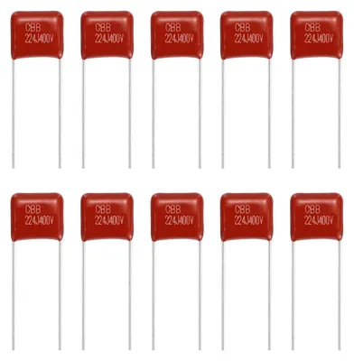 20x CBB22 Folienkondensator 400V 0,22µF 224J ±5% 9,5mm