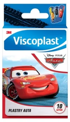Obrázok produktu pre Viscoplast Auta hypoalergénne náplasti pre deti, 10 kusov