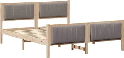 Obrázek produktu pro vidaXL Rám postele hnědý a šedý 150 x 200 cm z masivního borovicového dřeva