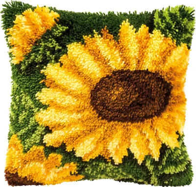 Produktbild von Auslaufmodell Vervaco Knüpfkissen "Sonnenblume"