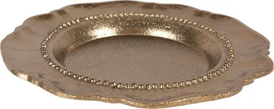 Image de Clayre & Eef Décoration Coupe Ø 20x2 cm Couleur or Aluminium