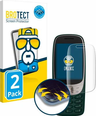 Produktbild von 2x BROTECT Fullscreen Schutzfolie für Nokia 6310 (2024) Displayschutz Folie Fullcover Klar Transparent