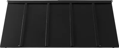 Image de SucceBuy Marquise de fenêtre 143x61x61 cm, auvent de porte avec cadre en acier robuste en forme de triangle, protection idéale contre la pluie, la neige et le soleil pour les entrées, les fenêtres, les vérandas et les balcons