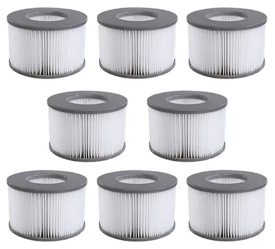 Image de Cartouches de remplacement pour spas gonflables, lot de 8, diamètre 11 x 8 cm