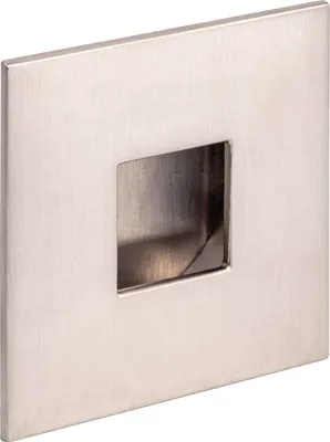 Produktbild von Estamp Griffmuschel Geometrix 73x73mm - Muschelgriff quadratisch - Griff mit Rahmen zum Einlassen - Zinkdruckguss Edelstahl Effekt
