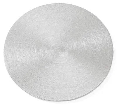 Imagen del producto de 2 portavelas, diámetro 10 cm, aluminio plateado mate, placa decorativa redonda, grosor 0,5 cm