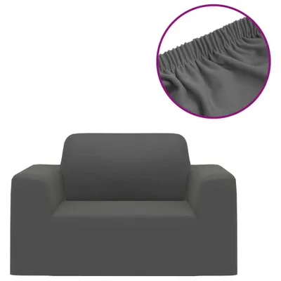 Zdjęcie produktu dla vidaXL Rozciągliwy pokrowiec na sofę antracytowy poliester jersey