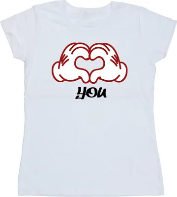 Produktbild von Disney - "Love You Hands" T-Shirt für Damen BI33655 (XL) (Weiß)