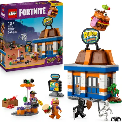 Produktbild von LEGO Fortnite Durrr Burger Restaurant – Kreatives Spielzeug mit den Minifiguren Strandbomber, Beefboss, Schmierfink – Gaming- und Sammlergeschenk für Jungen und Mädchen ab 10 Jahren – 77076