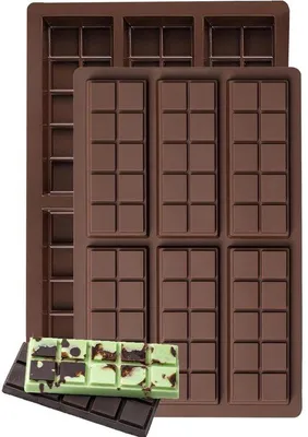 Produktbild von Silikon-Chocolademold - Für 6 DIY-Chocoladenplatten - Hitze- und Kältebeständig