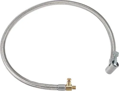 Image de Tuyau adaptateur pour compresseur d'air avec raccord rapide, longueur 60 cm, pour voiture et vélo