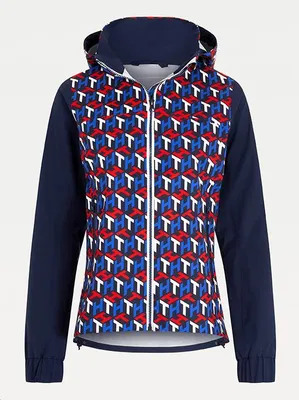 Produktbild von Tommy Hilfiger Equestrian Regenjacke Iconic Monogram Desert Sky L