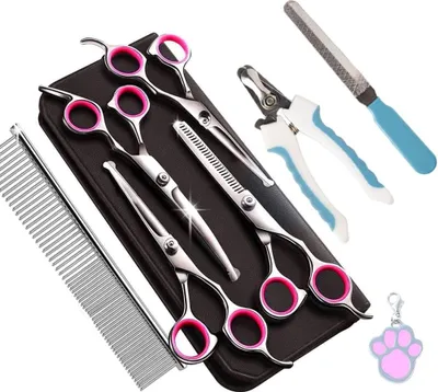 Produktbild von Professionelle Haarschneidescheren 6,5 Zoll Fellscheren Set für Hundefellpflege Hund Katze