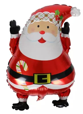 Produktbild von Folienballon Weihnachten, Weihnachtsmann rund, ca. 45 x 62,5 cm