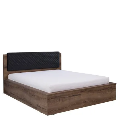 Obrázok produktu pre Manželská posteľ 160x200 PEORIA - dub monastery / čierna